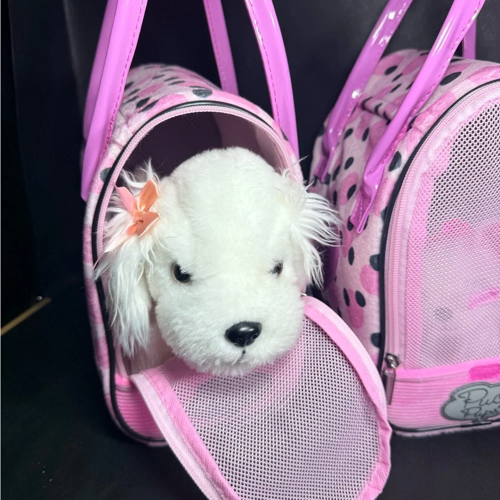 Pucci‎ Pups plush dog carrier set